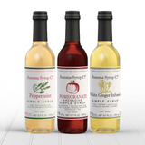 Peppermint, Pomegranate, and White Ginger Simple Syrup Holiday Gift Set
