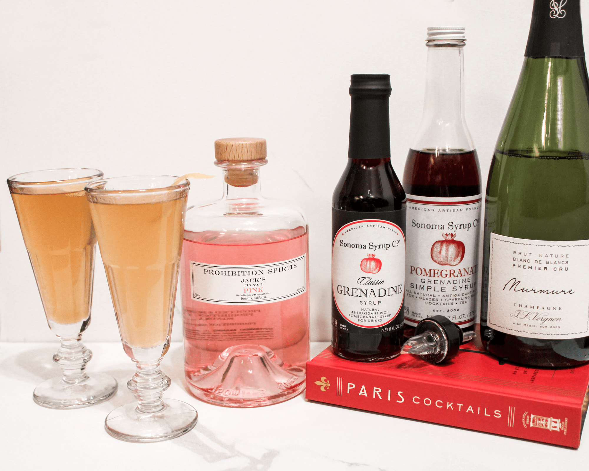 Pomegranate French 75 - Sonoma Syrup Co.