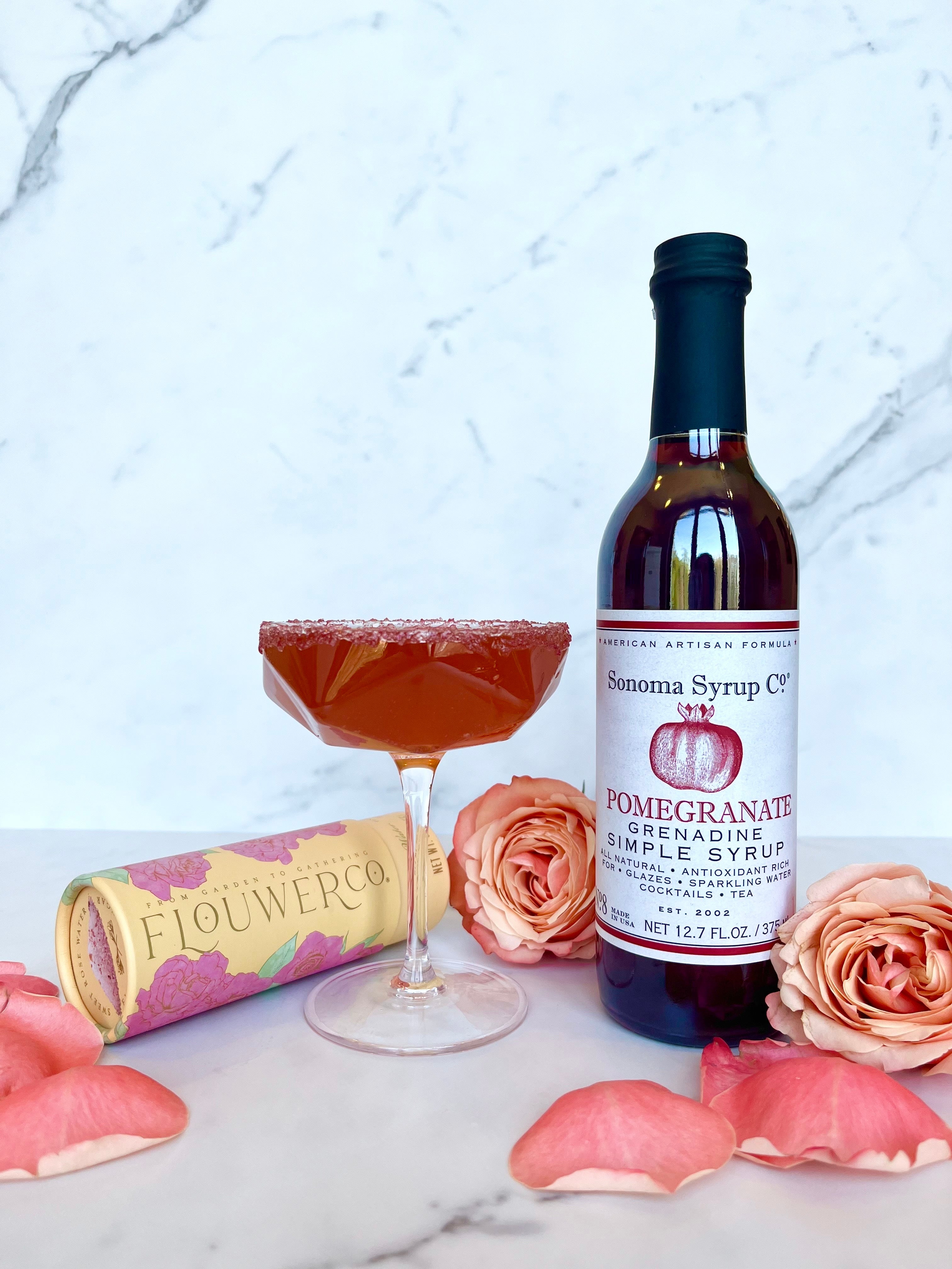 Pomegranate Rose Gimlet - Sonoma Syrup Co.