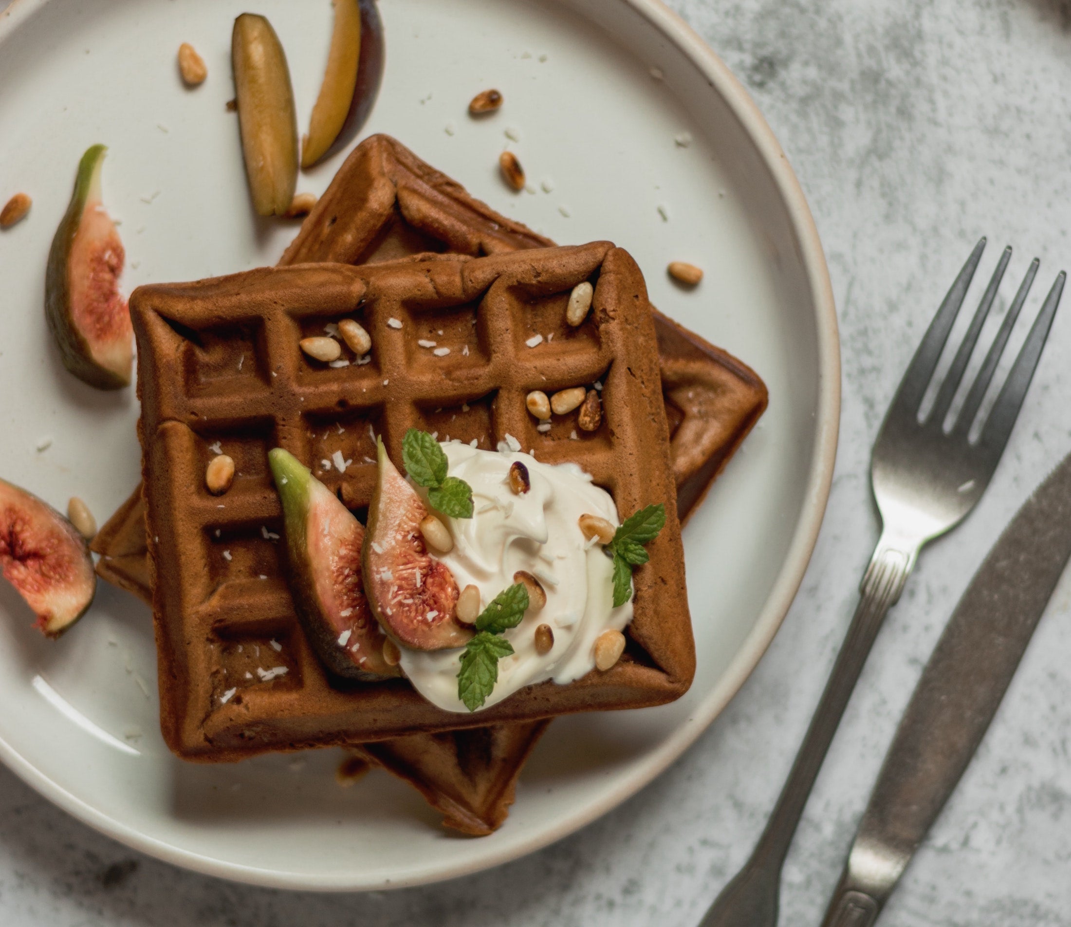 Savory Fig, Prosciutto and Cheddar Waffle - Sonoma Syrup Co.