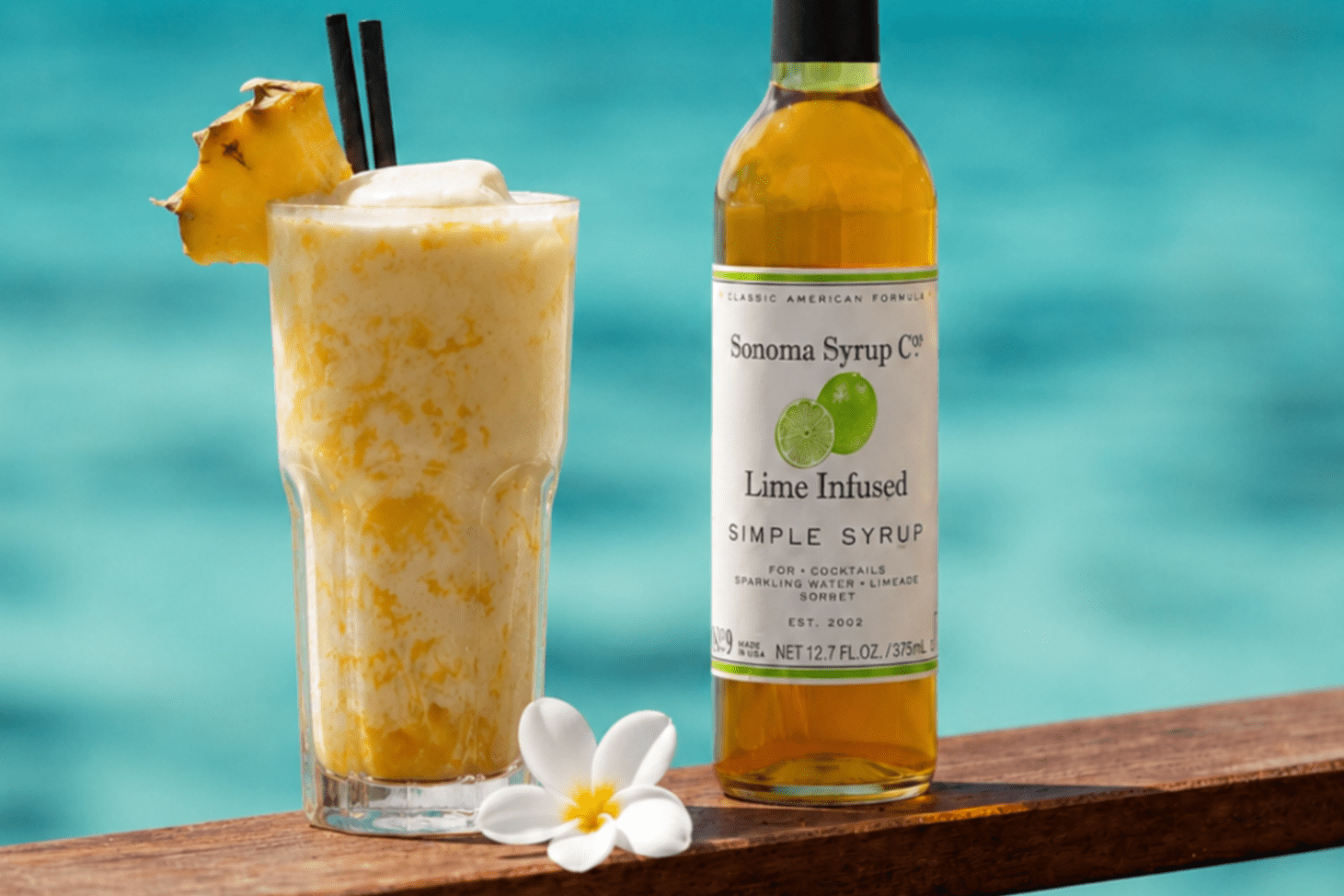 Sonoma Paradise: A Frozen Pineapple Coconut Rum Cocktail - Sonoma Syrup Co.