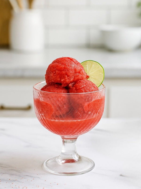 Strawberry Lime Sorbet - Sonoma Syrup Co.