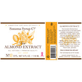 Sonoma Syrup Co. Pure Almond Extract Label