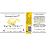Sonoma Syrup Co. Pure Lemon Extract Label