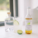 Lime Infused Simple Syrup in Gin Cocktail