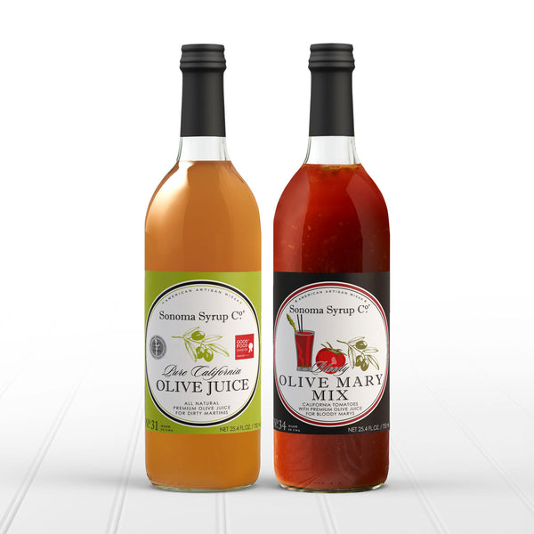Sonoma Syrup Co. Gift Set of Pure California Olive Juice and Olive Mary Mix
