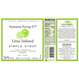 Sonoma Syrup Co. Lime Simple Syrup Label
