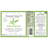 Sonoma Syrup Co. Mint Infused Simple Syrup Label