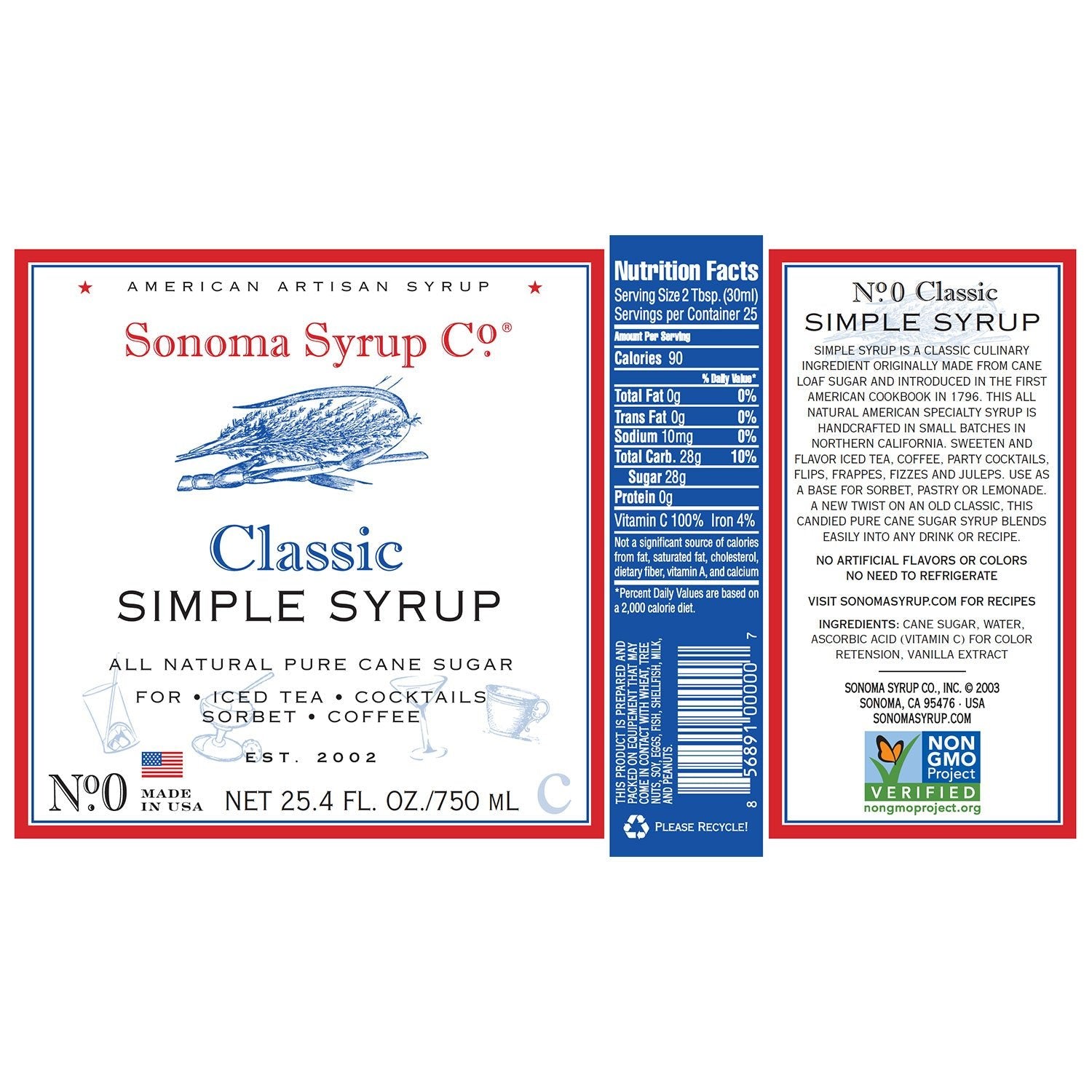 No. 0 Classically Simple Syrup® - Sonoma Syrup Co.