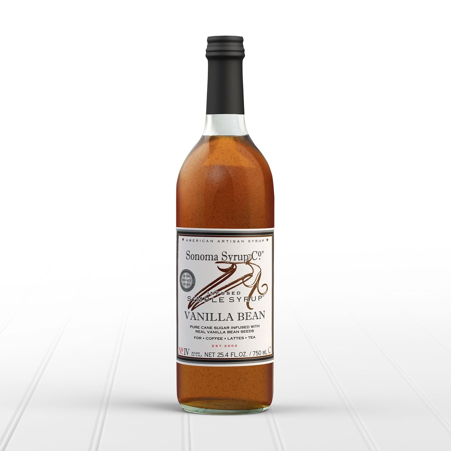 No. 4 Vanilla Bean Infused Simple Syrup - Sonoma Syrup Co.