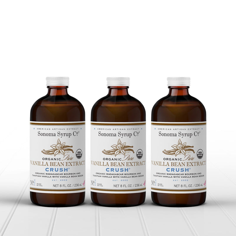 Organic Pure Vanilla Bean Extract "Crush®" Trio Gift Box - Sonoma Syrup Co.