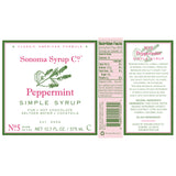 Sonoma Syrup Co. Peppermint Simple Syrup Label