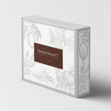 Elegantly packaged in a white 10.25" x 8.75" x 3" gift box featuring our botanical design